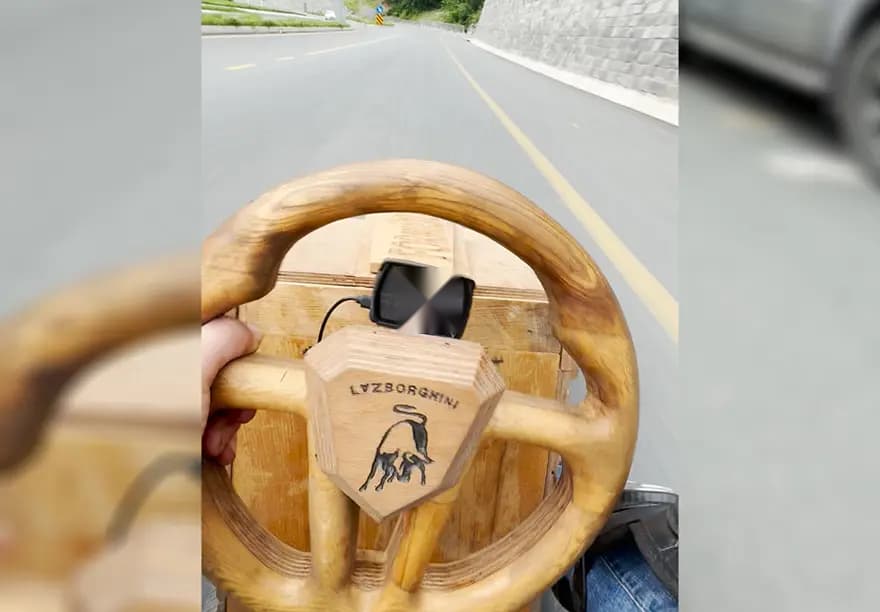 Ahşap Arabayla 79 km/h Hız Yapan Laz Ralli'ye Ceza Kesildi