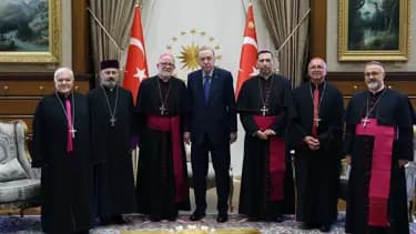 Cumhurbaşkanı Erdoğan, Katolik Episkoposlar Heyetini Ağırladı