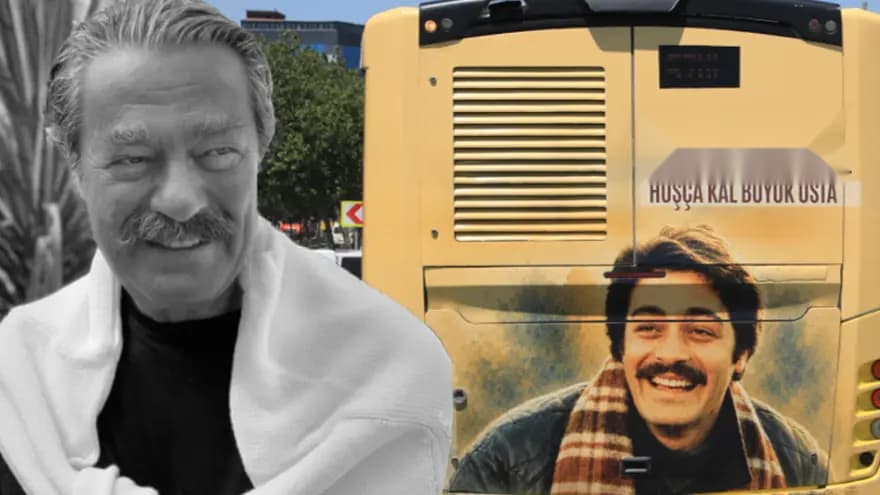 Kadir İnanır'ın Anısına Özel Otobüs İstanbul Sokaklarında