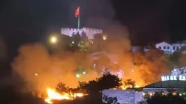 Ankara Kalesi'nde Akşam Saatlerinde Yangın Çıktı